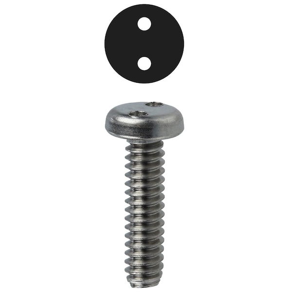 #10-24 x 1/2 in Spanner Pan Machine Screw, 18-8 Stainless Steel, 100 PK